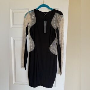 Symphony Black Dress with Silver Accents